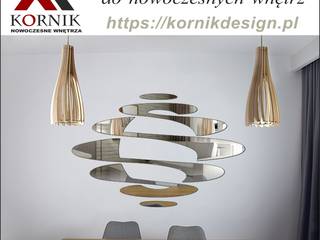 Ozdobne Lustra Akrylowe , kornikdesign kornikdesign Modern dining room Plastic