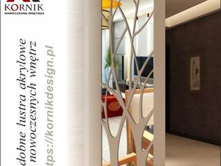 Ozdobne Lustra Akrylowe , kornikdesign kornikdesign Corridor, hallway & stairsAccessories & decoration Plastic Metallic/Silver