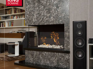 Elektrikli şömine., Kİng Şömine Kİng Şömine Living roomFireplaces & accessories Granite Grey