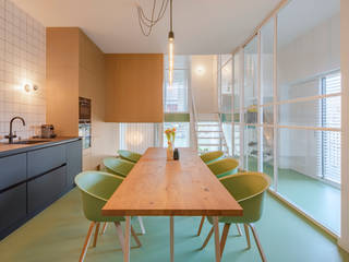 Appartement IJburg, Amsterdam, ÈMCÉ interior architecture ÈMCÉ interior architecture 現代廚房設計點子、靈感&圖片 木頭 Wood effect