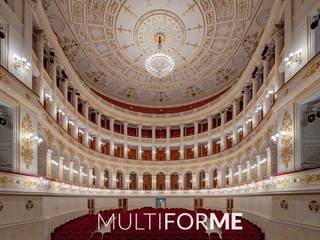 Galli Theater, Rimini, MULTIFORME® lighting MULTIFORME® lighting Gewerbeflächen Glas Bernstein/Gold