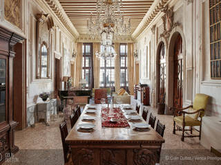 Palazzo Lena - Piano Nobile, Venice, Colin Dutton Colin Dutton Classic style dining room Amber/Gold