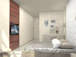Однокомнатная на Кришталевих Джерелах, BuchaDesign BuchaDesign Dormitorios de estilo minimalista