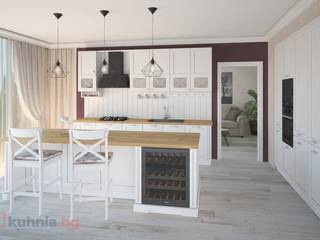 White Retro Kitchen Violeta, Kuhnia.BG Kuhnia.BG Country style kitchen