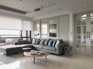 綠建材構築70坪幸福好宅 , 陶璽空間設計 陶璽空間設計 Classic style living room Glass