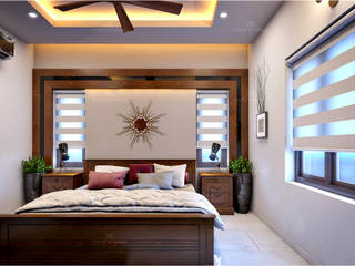 Best Interior designs in Kerala—Monnaie Architects & Interiors, Monnaie Interiors Pvt Ltd Monnaie Interiors Pvt Ltd Kamar Tidur Gaya Asia