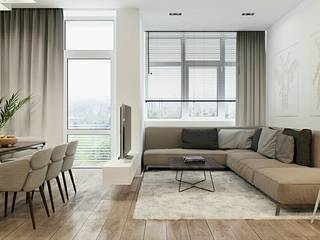 Квартира 80м.кв. г.москва, Orel Andre Orel Andre 现代客厅設計點子、靈感 & 圖片