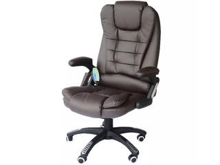 Sedie da ufficio presidenziali, GiordanoShop GiordanoShop Modern Study Room and Home Office Leather Grey