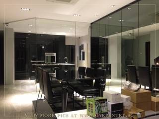 Modern Luxury @ Luxus Hills, Singapore Carpentry Interior Design Pte Ltd Singapore Carpentry Interior Design Pte Ltd Modern dining room Marble Black