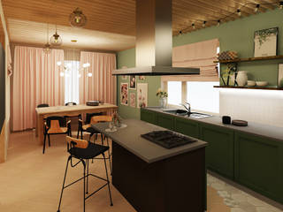 Дом в Пушкине , Locos Locos Kitchen units لکڑی Wood effect