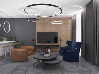 Квартира-люкс, 155м2, Design.Domino Design.Domino Living room Wood Wood effect