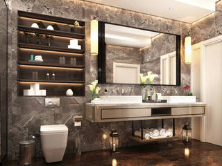 Özel Banyo Tasarımı, Derya Bilgen Derya Bilgen Phòng tắm phong cách hiện đại Gỗ Wood effect