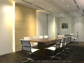 Contemporary and Sophisticated Office, Singapore Carpentry Interior Design Pte Ltd Singapore Carpentry Interior Design Pte Ltd Modern bars & clubs Wood Wood effect