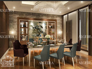 غرفة طعام فاخرة على الطراز المعاصر, Algedra Interior Design Algedra Interior Design غرفة السفرة