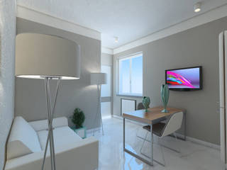 Appartamento F&R, Andrea Foti architetto Andrea Foti architetto Modern Corridor, Hallway and Staircase Beige