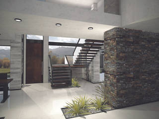 casa Z&M, Andrea Foti architetto Andrea Foti architetto Country style corridor, hallway& stairs