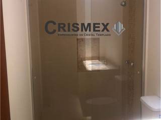 Canceles Corredizos de Cristal Templado, Crismex Crismex 모던스타일 욕실