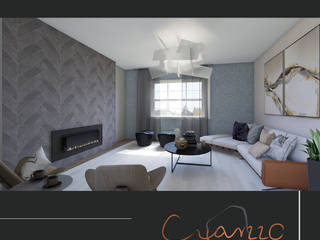 Cuarzo Bianco River, Cuarzzo interiorismo Cuarzzo interiorismo Modern Living Room