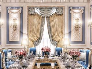 تصميم داخلي لغرفة طعام فاخرة على الطراز الكلاسيكي, Algedra Interior Design Algedra Interior Design غرفة السفرة