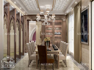 تصميم داخلي لغرفة طعام فاخرة على الطراز العربي, Algedra Interior Design Algedra Interior Design غرفة السفرة