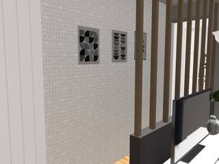 rénovation d'une maison, relion conception relion conception Skandynawski korytarz, przedpokój i schody