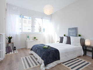 Home Staging en vivienda para venta en Barcelona, Lala Decor HomeStaging & Reformas Integrales de pisos Lala Decor HomeStaging & Reformas Integrales de pisos 모던스타일 침실