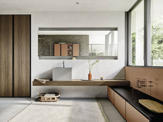 Arredo bagno in stile minimale, Meka Arredamenti Meka Arredamenti ミニマルスタイルの お風呂・バスルーム