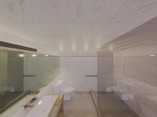 Diseño y construcción de baño en la Ciudad de México , Taller Arqmando Taller Arqmando Minimalist style bathroom Marble