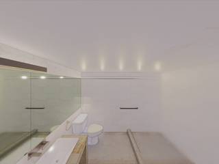 Diseño y construcción de baño en la Ciudad de México , Taller Arqmando Taller Arqmando Minimalist style bathroom Marble