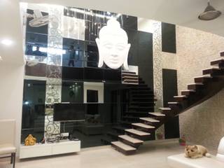 PUNJABI BAGH PROJECT - 300 SQ.YRD, 7WD Design Studio 7WD Design Studio Modern living room Glass