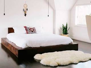 camas plataforma, comprar en bali comprar en bali Mediterranean style bedroom Solid Wood Wood effect
