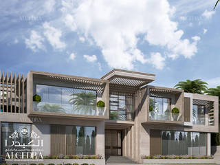 Exterior design of luxury villa in Dubai, Algedra Interior Design Algedra Interior Design モダンな 家