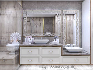 M.A. EVİ ANTRE,MUTFAK VE BANYO TASARIMI, erc mimarlık erc mimarlık Country style bathroom