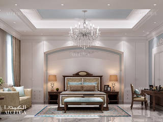 Bright master bedroom design in classic style, Algedra Interior Design Algedra Interior Design Cuartos de estilo clásico