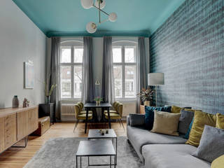APARTMENT BERLIN IV, THE INNER HOUSE THE INNER HOUSE Livings modernos: Ideas, imágenes y decoración Verde