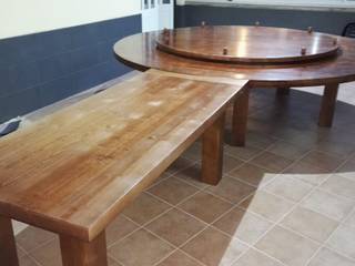 MESA REDONDA ROTATIVA, Carpintaria Pedrome Lda Carpintaria Pedrome Lda Cavas Madera maciza Multicolor