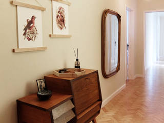 Projeto 86 | Hall Areeiro, maria inês home style maria inês home style Mediterranean style corridor, hallway and stairs