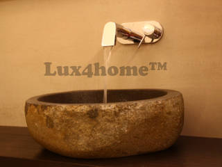 River Stone Sinks - Boulder Stone Washbasins, Lux4home Lux4home Rustic style bathroom