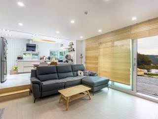 라이프 스타일을 그대로 담아낸 예쁜전원주택 시공사례, 한글주택(주) 한글주택(주) Modern Living Room