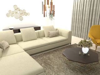 Projeto 3D - Sala de Estar, Móveis Santa Comba Móveis Santa Comba Modern living room