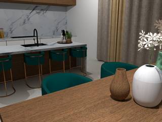 Projeto 3D - Cozinha, Móveis Santa Comba Móveis Santa Comba Dapur Modern