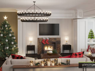 ¿Necesitas inspiración para Navidad? , Glancing EYE - Modelado y diseño 3D Glancing EYE - Modelado y diseño 3D Modern living room