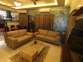 Modern Interior for a Villa, TD Studio TD Studio Living room Leather Grey
