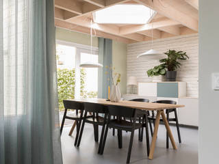 interieur ontwerp voor eco woning Den Bosch, PURE styling PURE styling غرفة السفرة خشب Wood effect