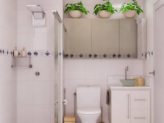 Banheiro Planejado Clean, Caroline Peixoto Interiores Caroline Peixoto Interiores Phòng tắm phong cách hiện đại White