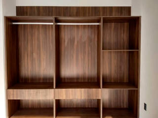 LOMAS DE COCOYOC CLÓSET Y VESTIDORES, Illimité Illimité Minimalist dressing room Wood Wood effect