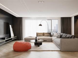 Chung cư KOSMO TÂY HỒ, Công ty CP Kiến trúc và Nội thất Sen design Công ty CP Kiến trúc và Nội thất Sen design Modern living room MDF