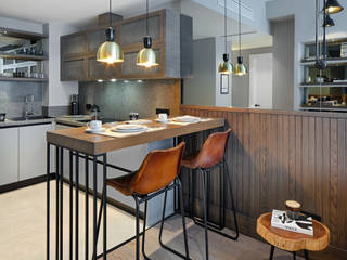 Mandarins , Esra Kazmirci Mimarlik Esra Kazmirci Mimarlik 現代廚房設計點子、靈感&圖片 木頭 Grey