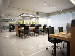 IT Office, Indore, Deepak + Kavita Design Studio Deepak + Kavita Design Studio مساحات تجارية