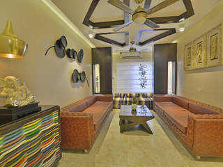 Villa 380, Anjad, MP, Deepak + Kavita Design Studio Deepak + Kavita Design Studio Modern living room